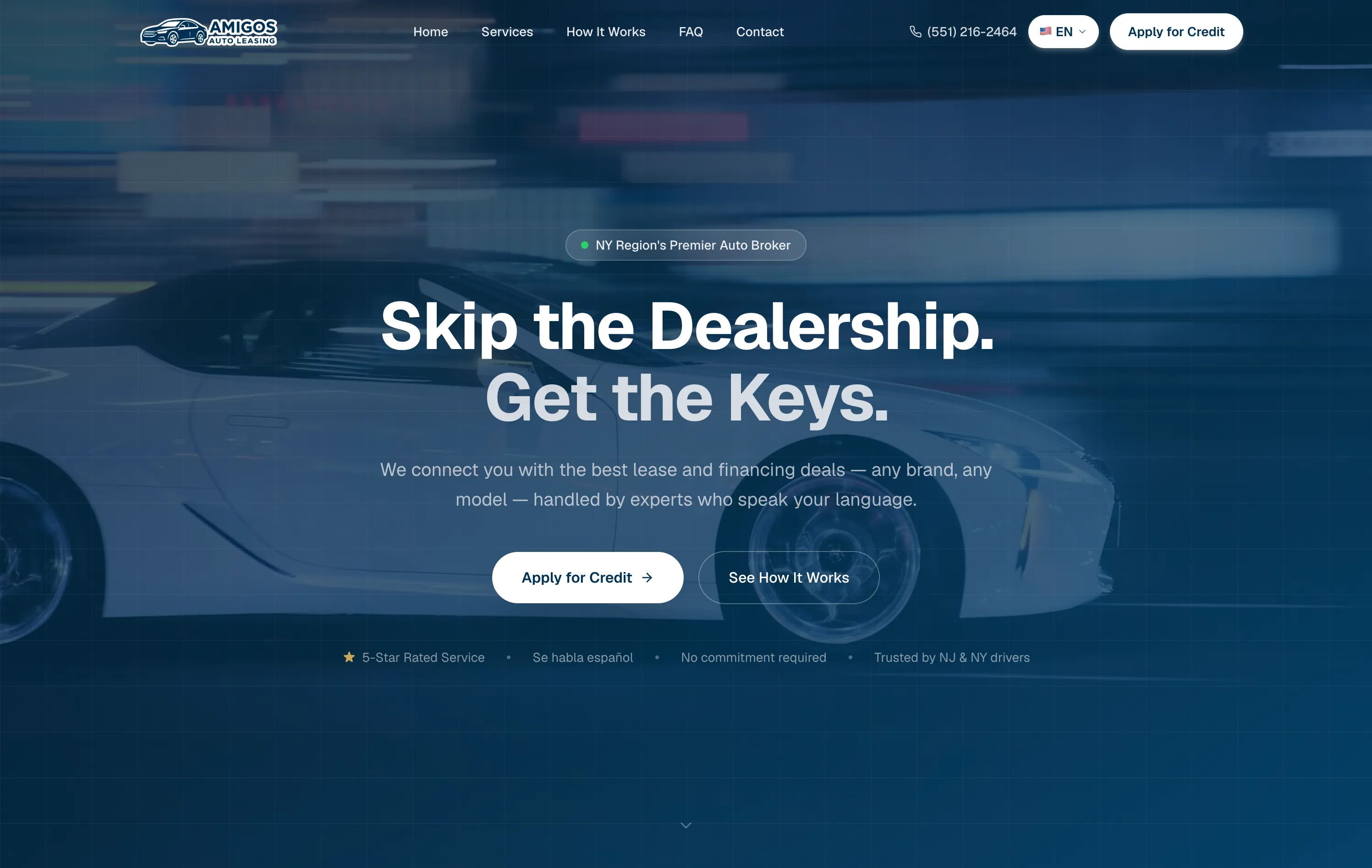 Amigos Auto Leasing — interface preview